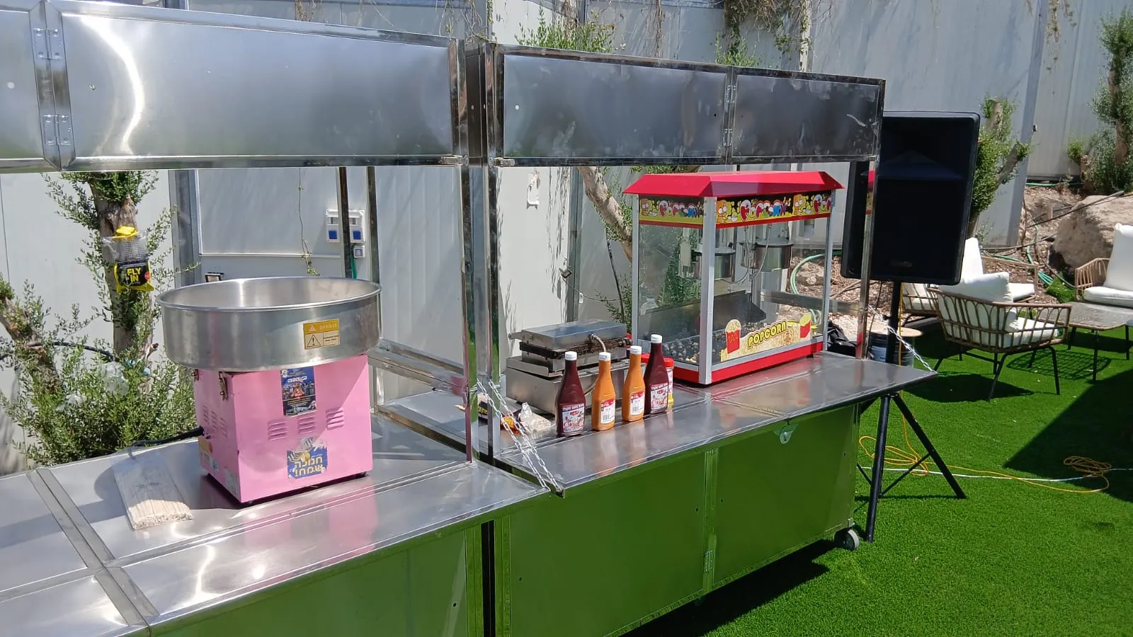 דוכן פופקורן וסוכר